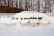 G1236（g1236次列车时刻表）